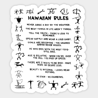 Hawaiian Rules Sticker